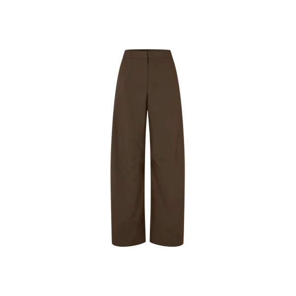 The Frankie Shop Saroko Trousers - Mulch - Oversized Minimalist Pants in Beige - Shop at Luxury Shoes 