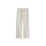 The Frankie Shop Sateen Pyjama Pants - Brown Pinstripe - Oversized Minimalist Loungewear in Multicolour - Shop at Luxury Shoes 