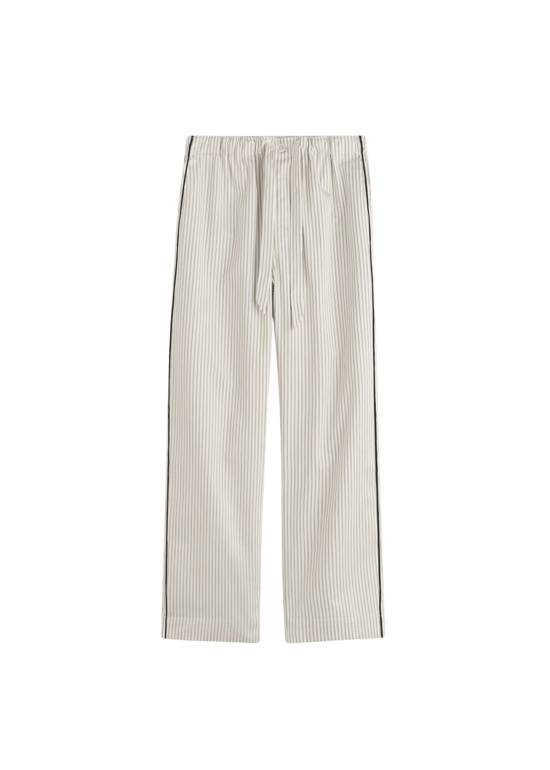 The Frankie Shop Sateen Pyjama Pants – Brown Pinstripe