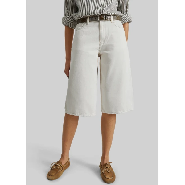 The Frankie Shop Satessa Jorts - Soft Natural - Oversized Minimalist Pants in Ivory - Shop at Luxury Shoes 