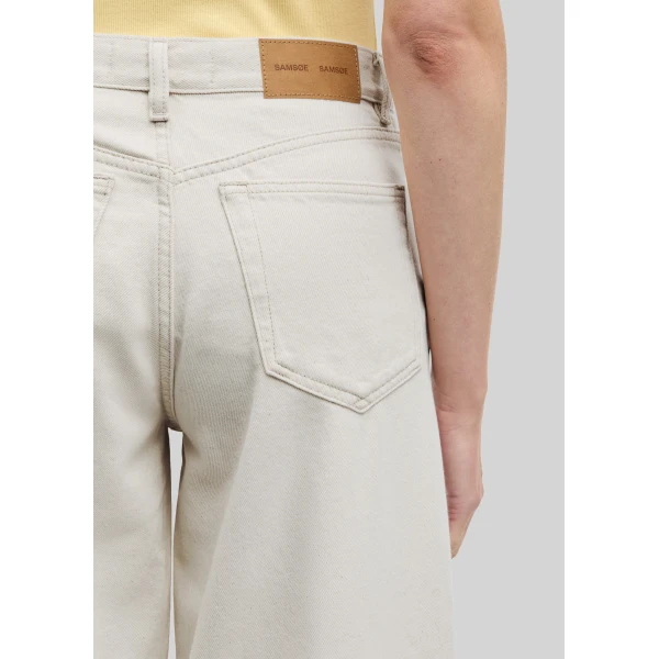 The Frankie Shop Satessa Jorts - Soft Natural - Oversized Minimalist Pants in Ivory - Shop at Luxury Shoes 