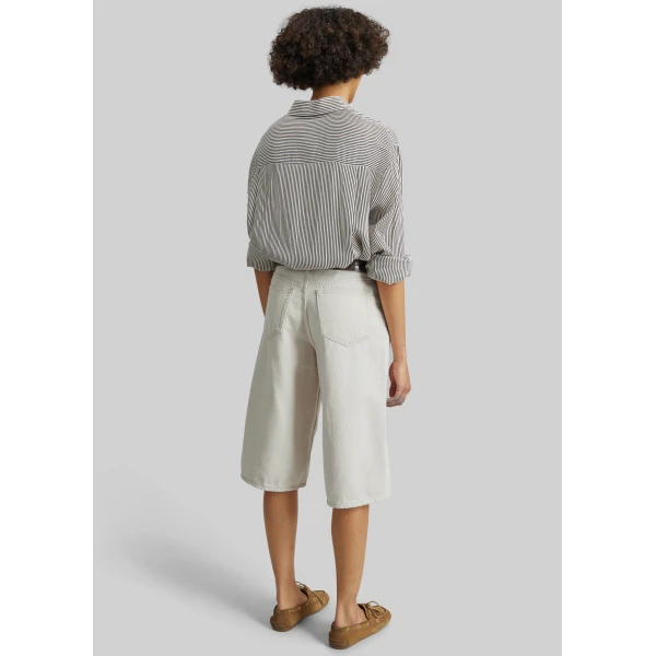 The Frankie Shop Satessa Jorts - Soft Natural - Oversized Minimalist Pants in Ivory - Shop at Luxury Shoes 