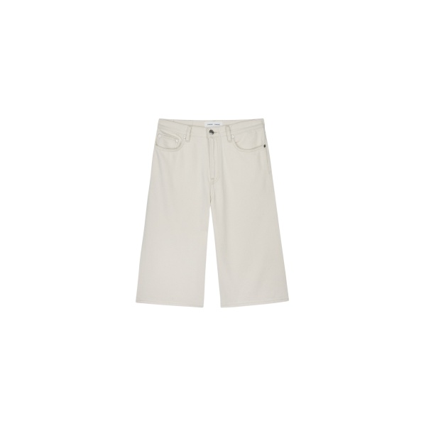 The Frankie Shop Satessa Jorts - Soft Natural - Oversized Minimalist Pants in Ivory - Shop at Luxury Shoes 