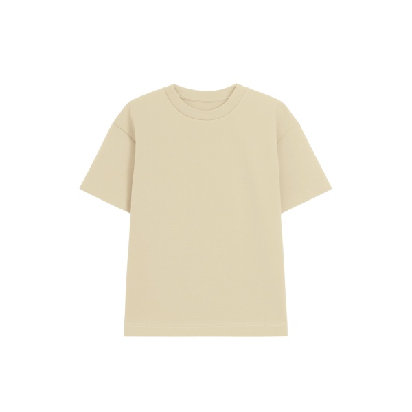 The Frankie Shop Scoob Boxy T-Shirt - Beige - Oversized Minimalist Tops in Beige - Shop at Luxury Shoes 