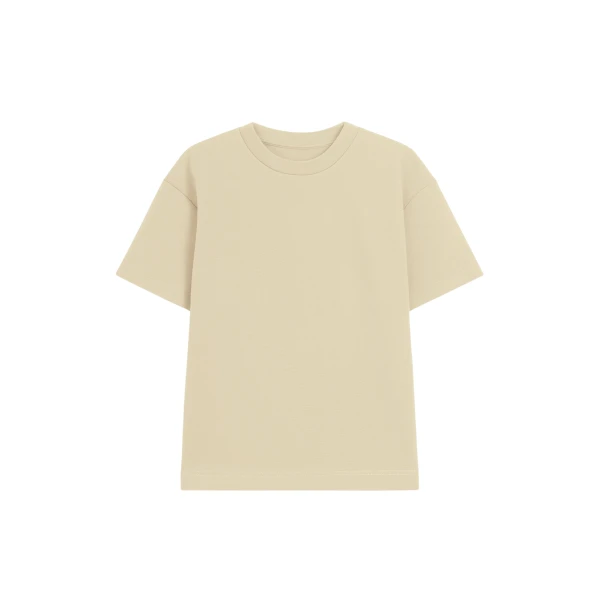 The Frankie Shop Scoob Boxy T-Shirt - Beige - Oversized Minimalist Tops in Beige - Shop at Luxury Shoes 