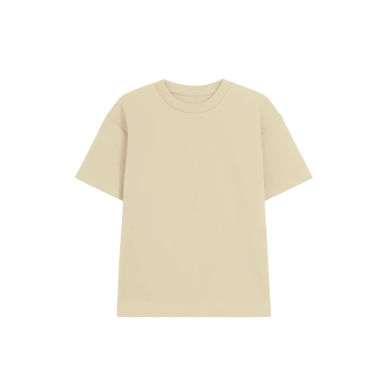 The Frankie Shop Scoob Boxy T-Shirt - Beige - Oversized Minimalist Tops in Beige - Shop at Luxury Shoes 