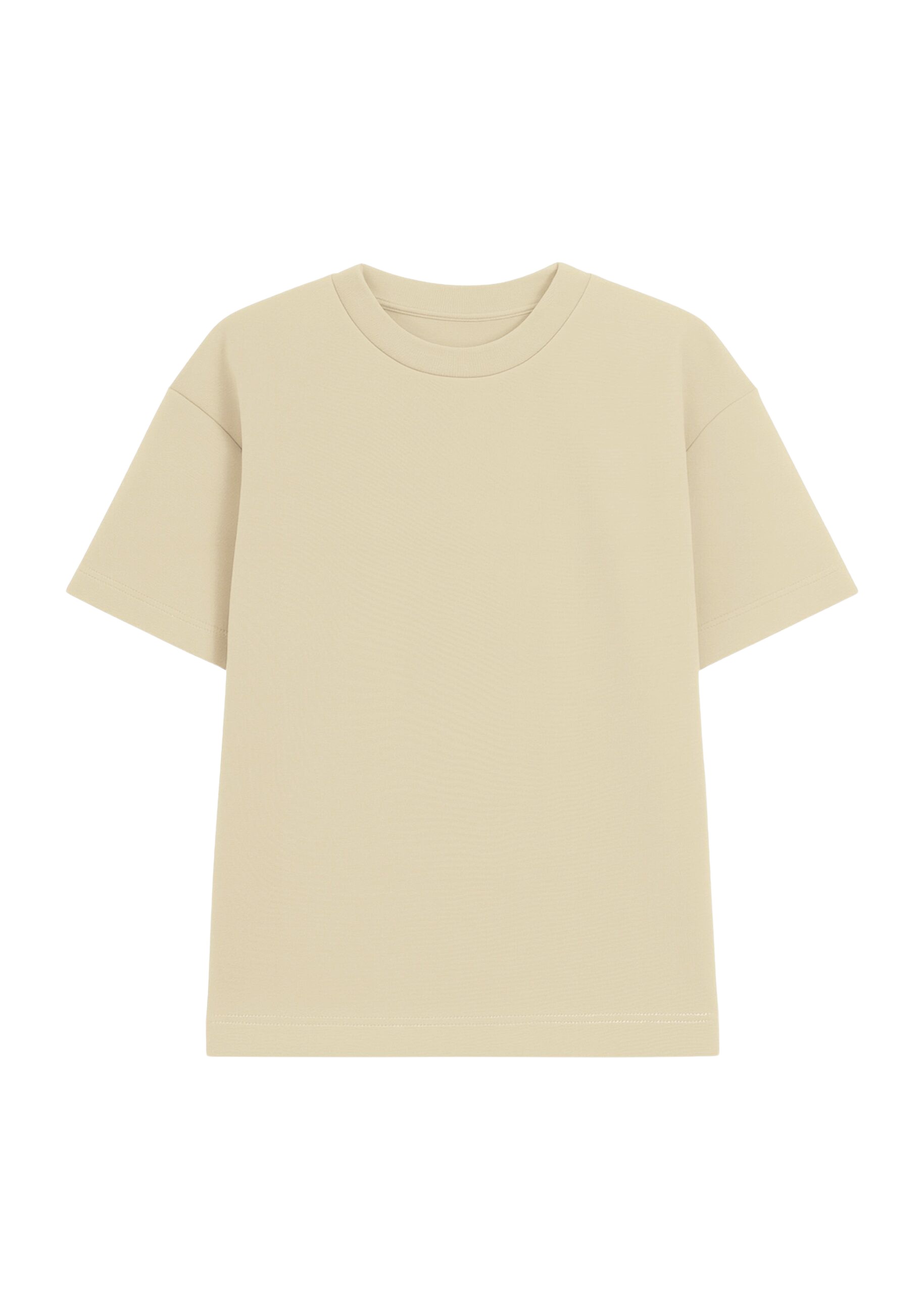 The Frankie Shop Scoob Boxy T-Shirt - Beige - Oversized Minimalist Tops in Beige - Shop at Luxury Shoes 