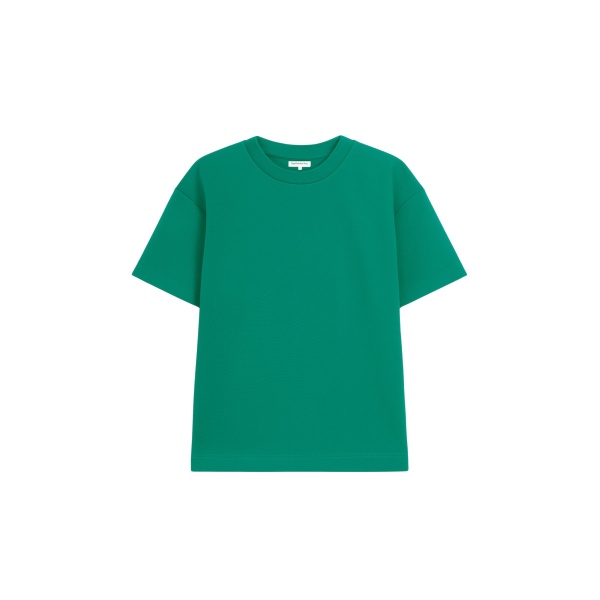 The Frankie Shop Scoob Boxy T-Shirt - Emerald - Oversized Minimalist Tops in Green - Shop at Luxury Shoes 