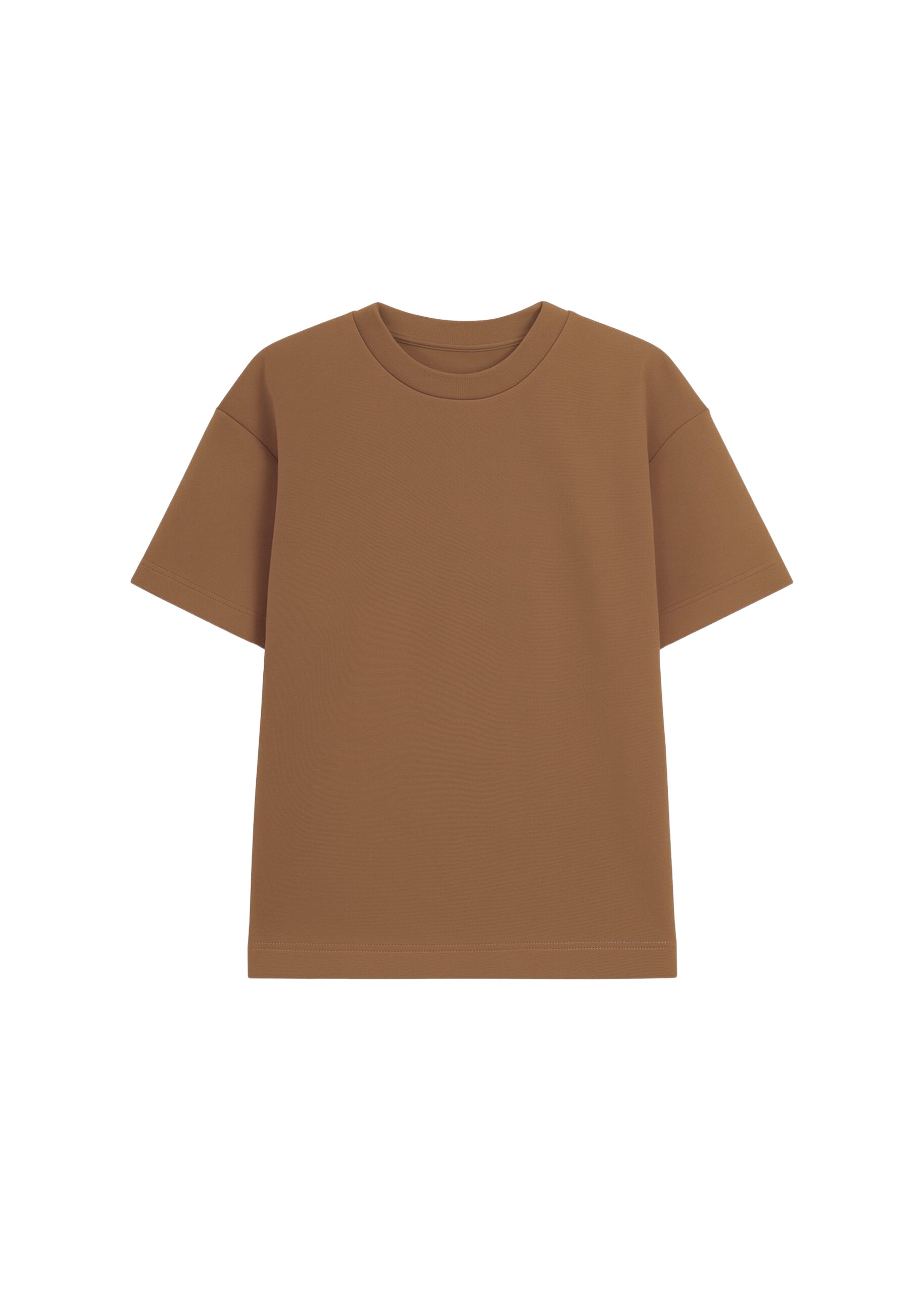 The Frankie Shop Scoob Boxy T-Shirt - Light Brown - Oversized Minimalist Tops in Beige - Shop at Luxury Shoes 