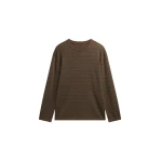 The Frankie Shop Sena Knit Pullover - Brown/Green Stripe - Oversized Minimalist Tops in Multicolour - Shop at Luxury Shoes 