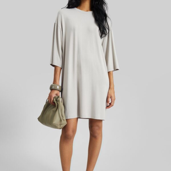 The Frankie Shop Sian Oversized T-Shirt Dress – Slate Grey, view 2