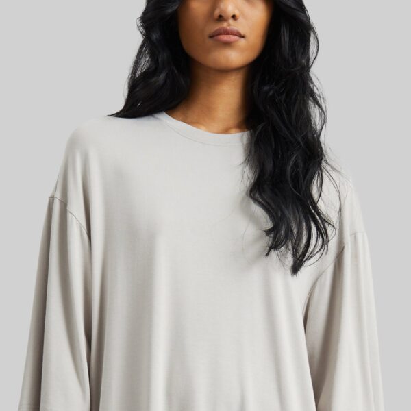 The Frankie Shop Sian Oversized T-Shirt Dress – Slate Grey, view 3