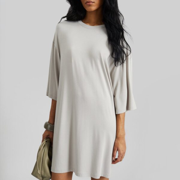 The Frankie Shop Sian Oversized T-Shirt Dress – Slate Grey, view 4