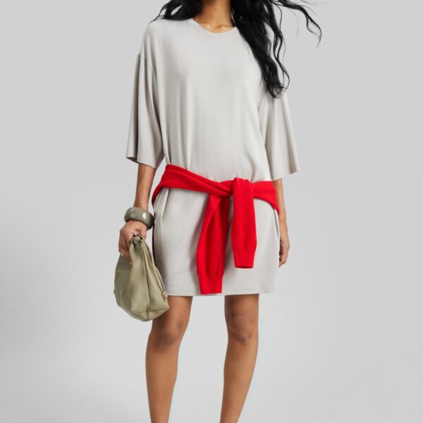The Frankie Shop Sian Oversized T-Shirt Dress – Slate Grey, view 5
