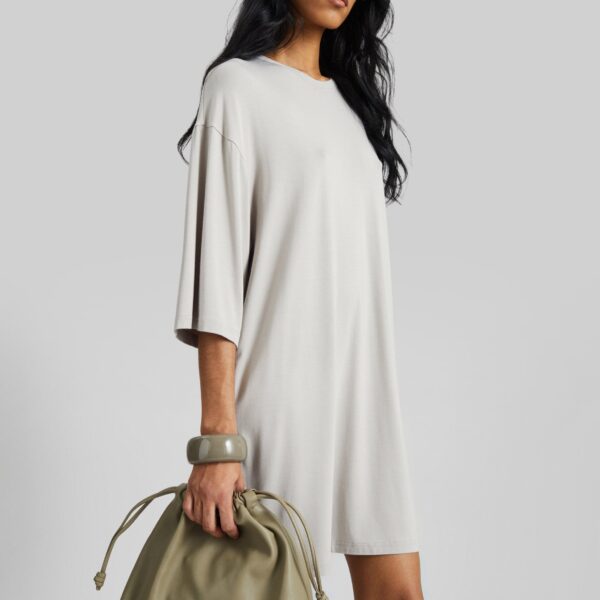 The Frankie Shop Sian Oversized T-Shirt Dress – Slate Grey, view 6
