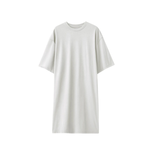 The Frankie Shop Sian Oversized T-Shirt Dress - Slate Grey - Oversized Minimalist Dresses in Grey - Shop at Luxury Shoes 