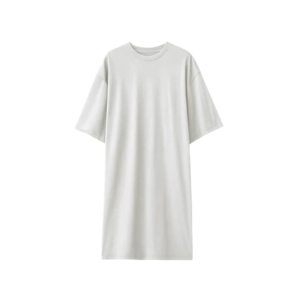 The Frankie Shop Sian Oversized T-Shirt Dress - Slate Grey - Oversized Minimalist Dresses in Grey - Shop at Luxury Shoes 