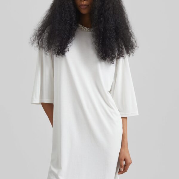 The Frankie Shop Sian Oversized T-Shirt Dress – White, view 3