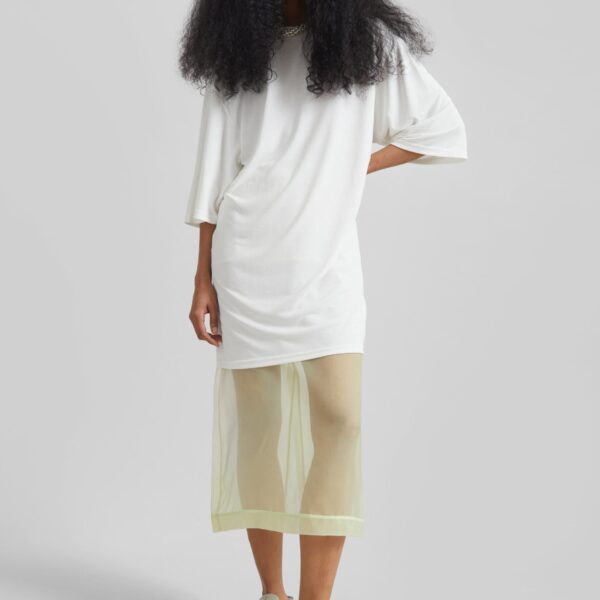 The Frankie Shop Sian Oversized T-Shirt Dress – White, view 4