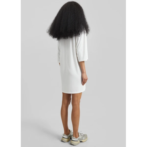 The Frankie Shop Sian Oversized T-Shirt Dress - White - Oversized Minimalist Dresses in White - Shop at Luxury Shoes 
