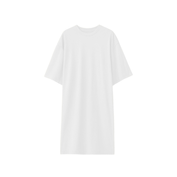 The Frankie Shop Sian Oversized T-Shirt Dress - White - Oversized Minimalist Dresses in White - Shop at Luxury Shoes 