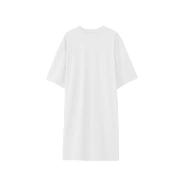 The Frankie Shop Sian Oversized T-Shirt Dress - White - Oversized Minimalist Dresses in White - Shop at Luxury Shoes 