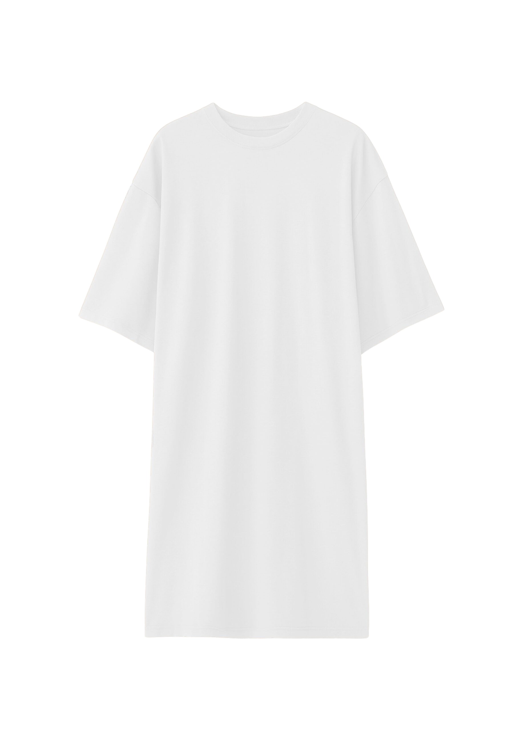 The Frankie Shop Sian Oversized T-Shirt Dress - White - Oversized Minimalist Dresses in White - Shop at Luxury Shoes 