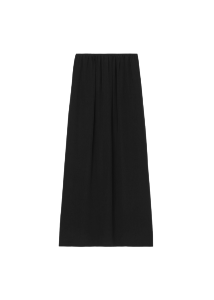 The Frankie Shop Sibena Silk Maxi Skirt - Black - Oversized Minimalist Skirts in Black - Shop at Luxury Shoes 