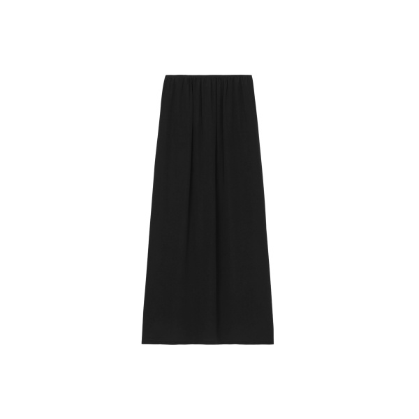 The Frankie Shop Sibena Silk Maxi Skirt - Black - Oversized Minimalist Skirts in Black - Shop at Luxury Shoes 