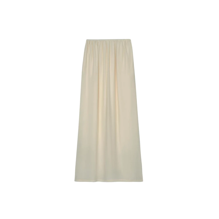 The Frankie Shop Sibena Silk Maxi Skirt - Cement - Oversized Minimalist Skirts in Grey - Shop at Luxury Shoes 