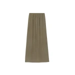 The Frankie Shop Sibena Silk Maxi Skirt - Khaki - Oversized Minimalist Skirts in Green - Shop at Luxury Shoes 