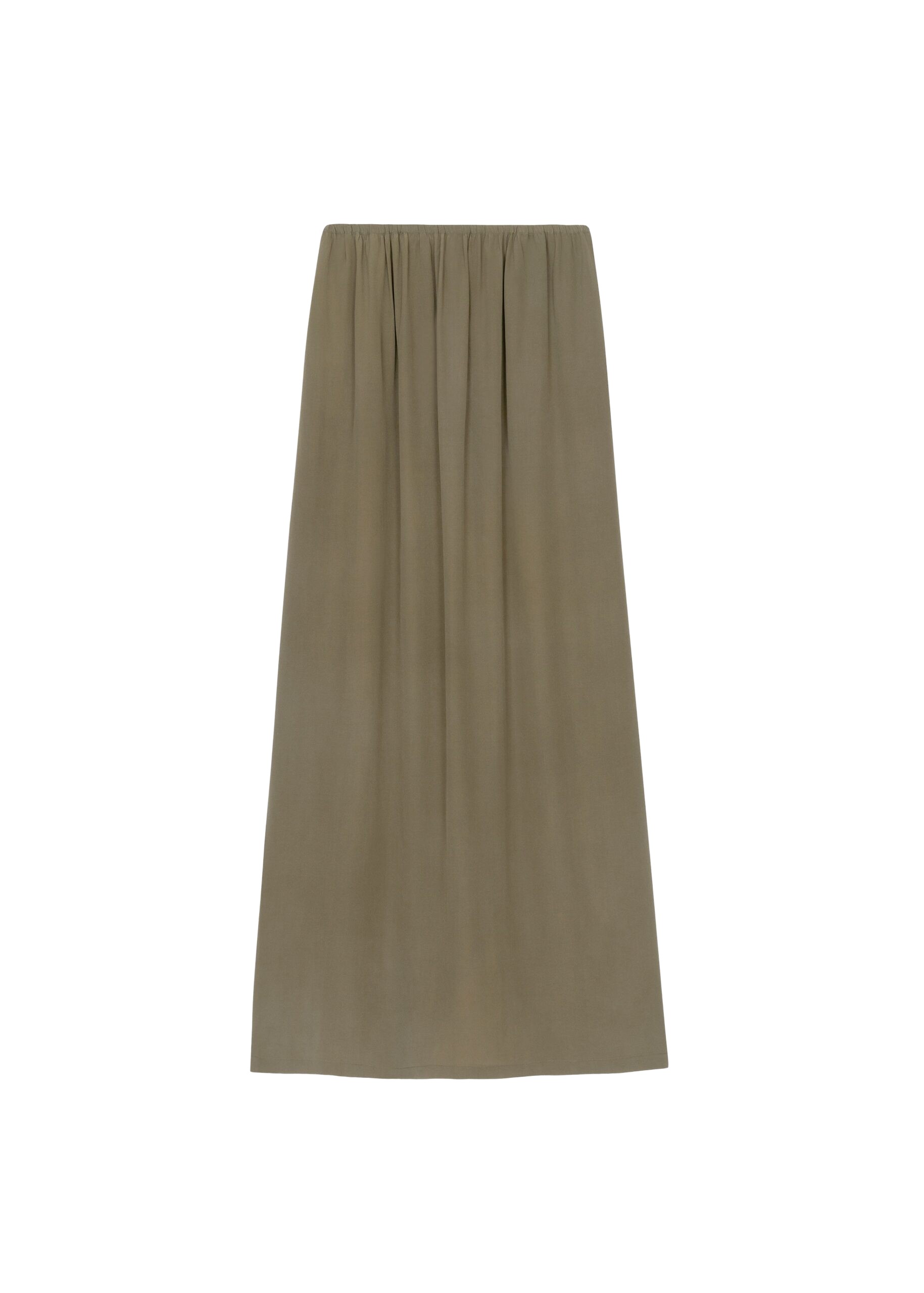 The Frankie Shop Sibena Silk Maxi Skirt - Khaki - Oversized Minimalist Skirts in Green - Shop at Luxury Shoes 