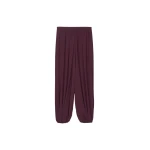 The Frankie Shop Solrae Fluid Balloon Pants - Burgundy - Oversized Minimalist Pants in Red - Shop at Luxury Shoes 