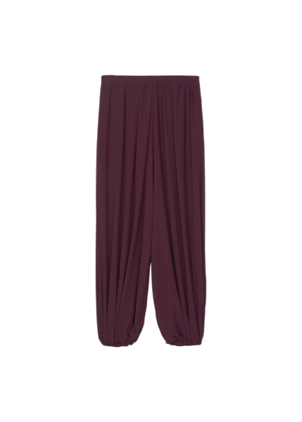 The Frankie Shop Solrae Fluid Balloon Pants - Burgundy - Oversized Minimalist Pants in Red - Shop at Luxury Shoes 