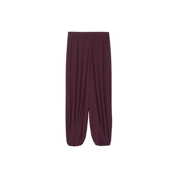 The Frankie Shop Solrae Fluid Balloon Pants - Burgundy - Oversized Minimalist Pants in Red - Shop at Luxury Shoes 