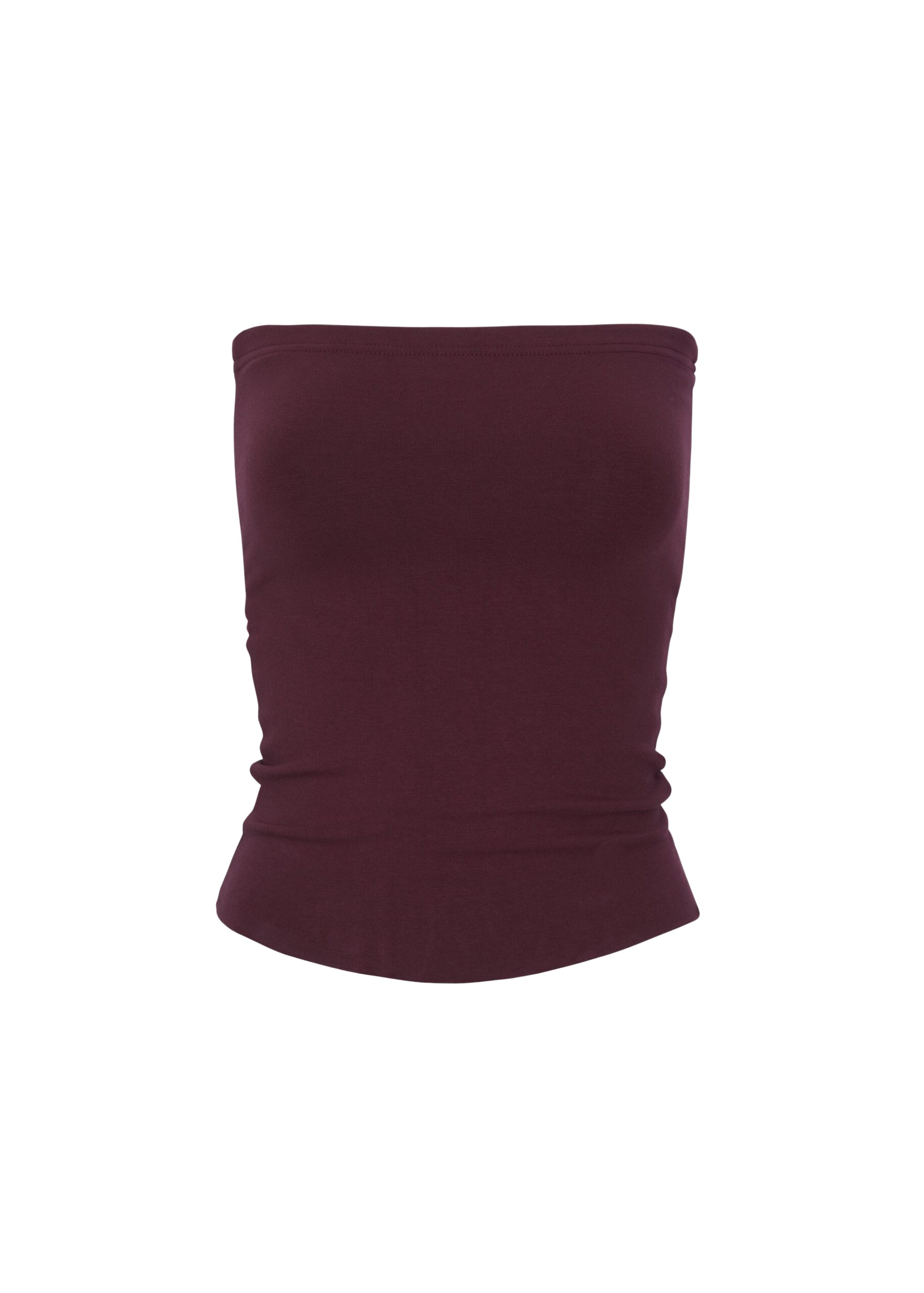 The Frankie Shop Solrae Tube Top - Burgundy - Oversized Minimalist Tops in Red - Shop at Luxury Shoes 
