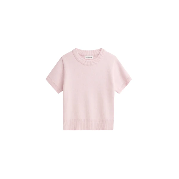The Frankie Shop Sona Wool Knit Top - Pink - Oversized Minimalist Tops in Pink - Shop at Luxury Shoes 
