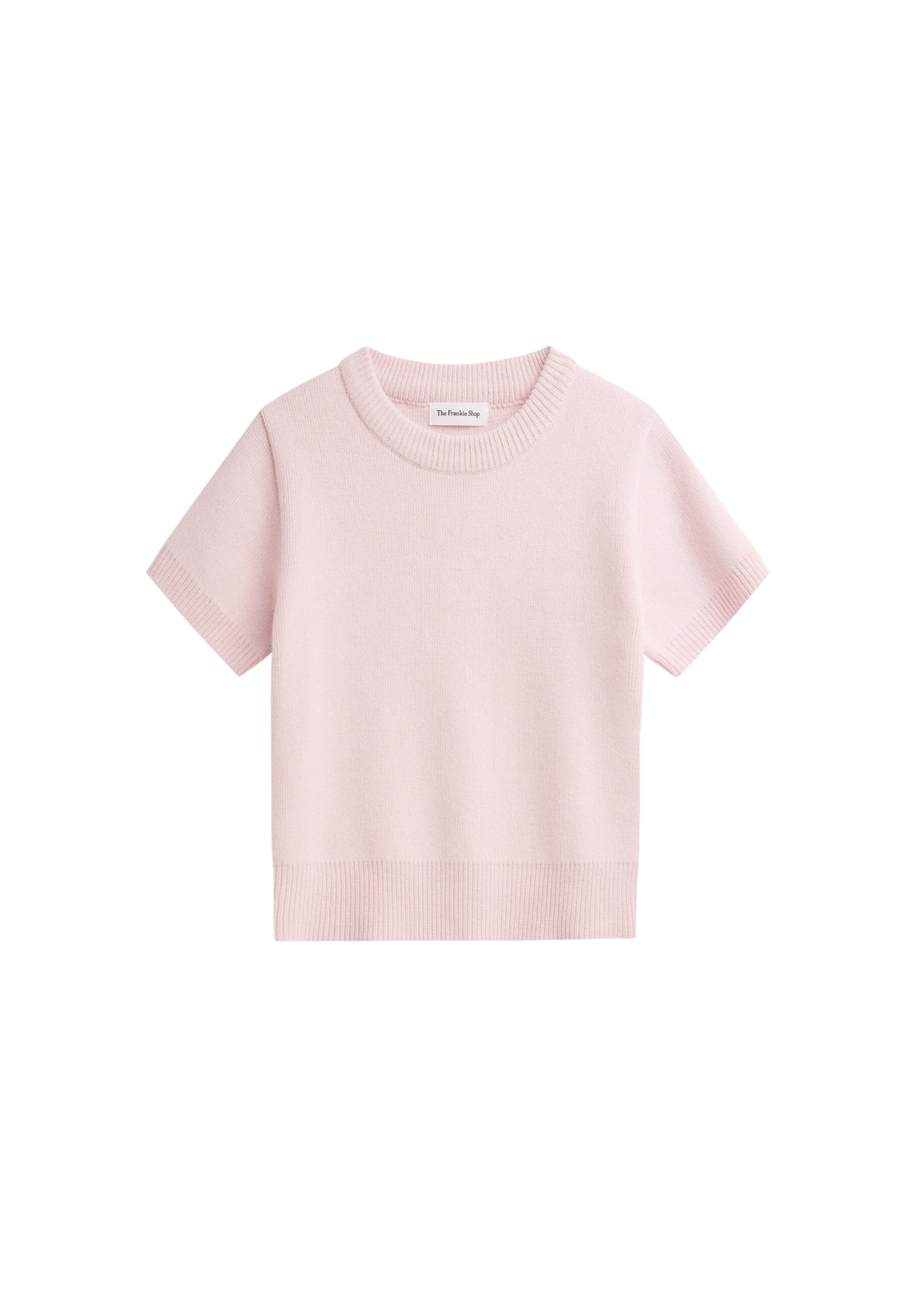 The Frankie Shop Sona Wool Knit Top - Pink - Oversized Minimalist Tops in Pink - Shop at Luxury Shoes 