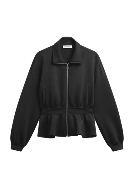 The Frankie Shop Sorelle Peplum Jacket - Black - Oversized Minimalist Jackets in Black - Shop at Luxury Shoes 