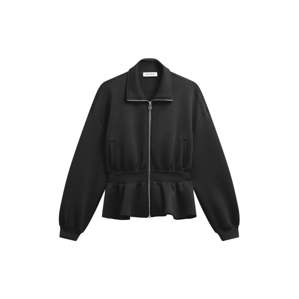 The Frankie Shop Sorelle Peplum Jacket - Black - Oversized Minimalist Jackets in Black - Shop at Luxury Shoes 