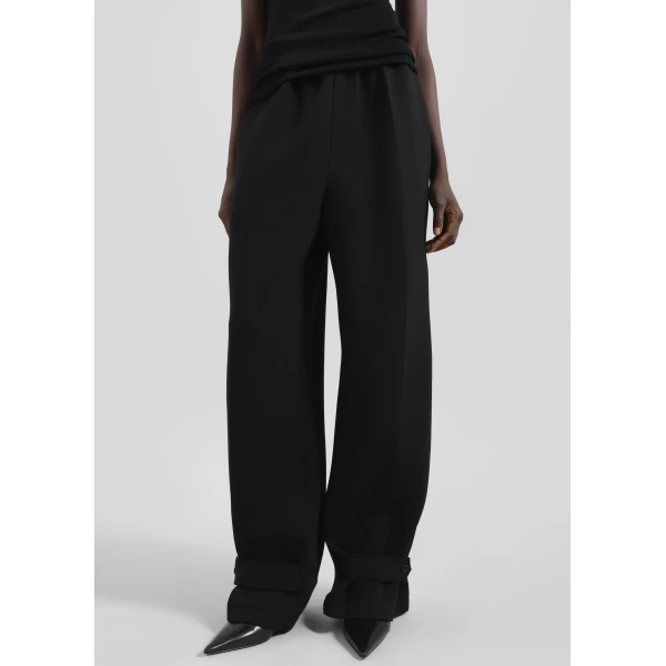 The Frankie Shop Sorelle Sweatpants - Black - Oversized Minimalist Pants in Black - Shop at Luxury Shoes 