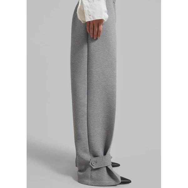 The Frankie Shop Sorelle Sweatpants - Grey - Oversized Minimalist Pants in Grey - Shop at Luxury Shoes 