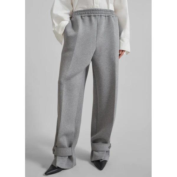 The Frankie Shop Sorelle Sweatpants - Grey - Oversized Minimalist Pants in Grey - Shop at Luxury Shoes 