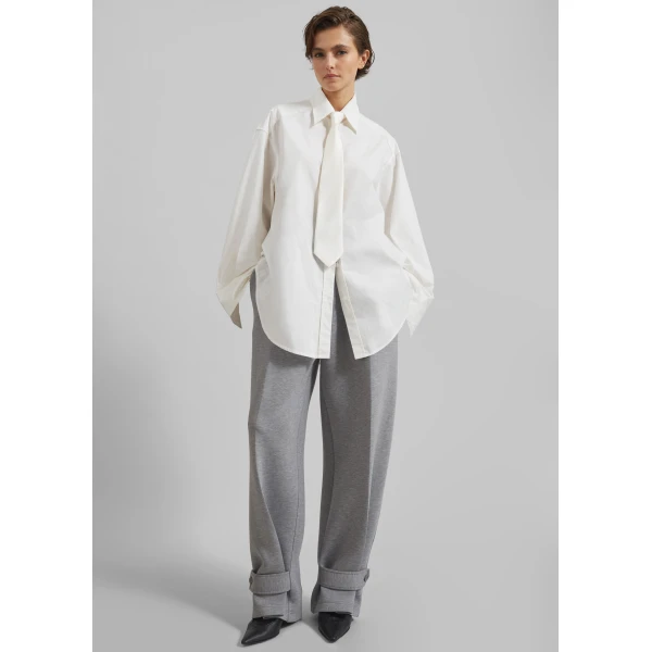 The Frankie Shop Sorelle Sweatpants - Grey - Oversized Minimalist Pants in Grey - Shop at Luxury Shoes 