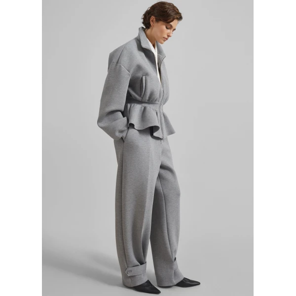 The Frankie Shop Sorelle Sweatpants - Grey - Oversized Minimalist Pants in Grey - Shop at Luxury Shoes 