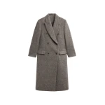 The Frankie Shop Sormark Brushed Wool Coat - Taupe - Oversized Minimalist Coats in Beige - Shop at Luxury Shoes 