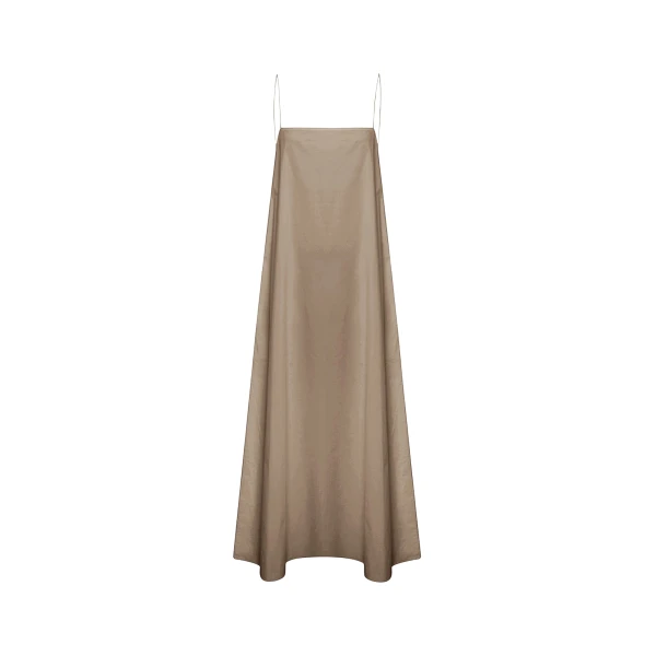 The Frankie Shop Square Cami Sundress - Birch - Oversized Minimalist Dresses in Beige - Shop at Luxury Shoes 