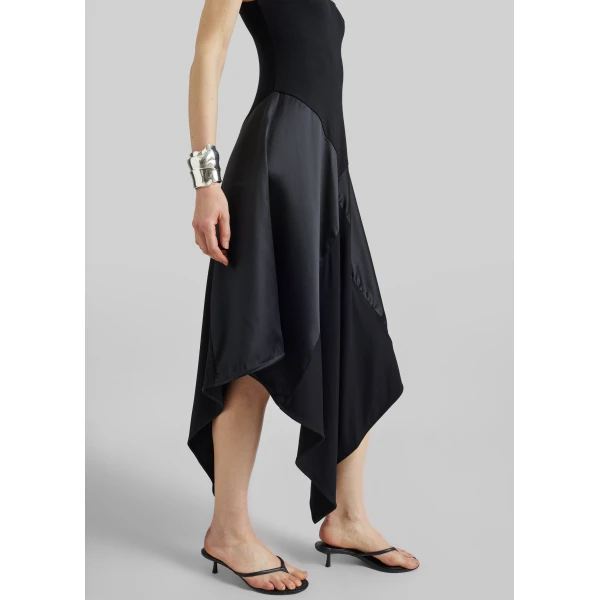 The Frankie Shop Square Dress - Black - Oversized Minimalist Dresses in Black - Shop at Luxury Shoes 