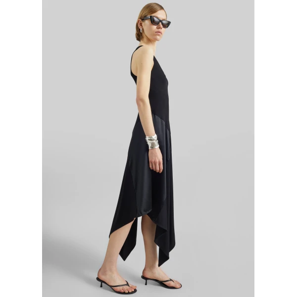 The Frankie Shop Square Dress - Black - Oversized Minimalist Dresses in Black - Shop at Luxury Shoes 