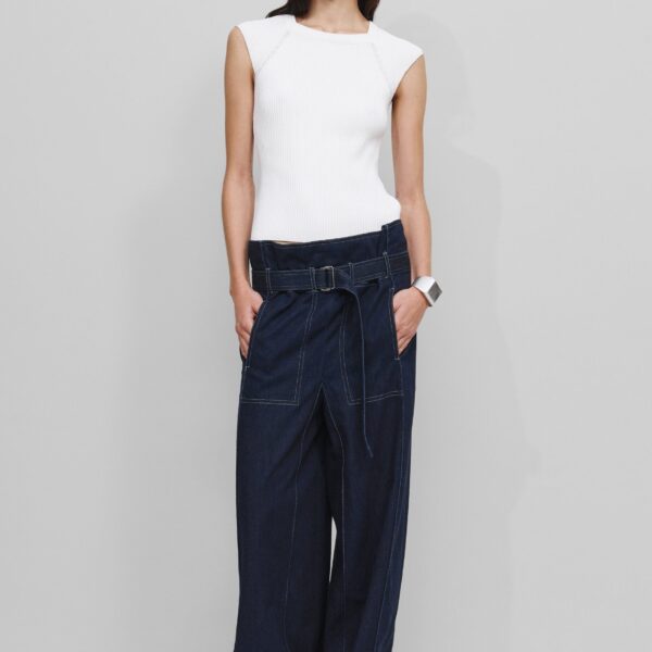 The Frankie Shop Square Jeans – Navy, view 2